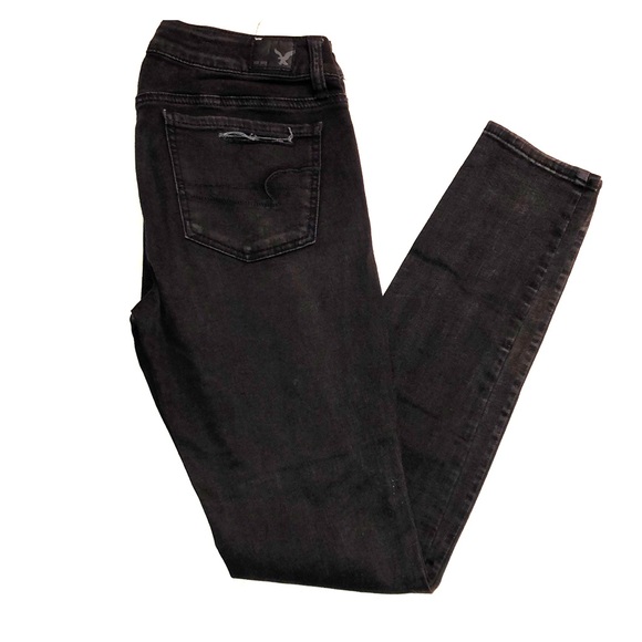 American Eagle Outfitters Denim - AEO Black Distressed Jegging